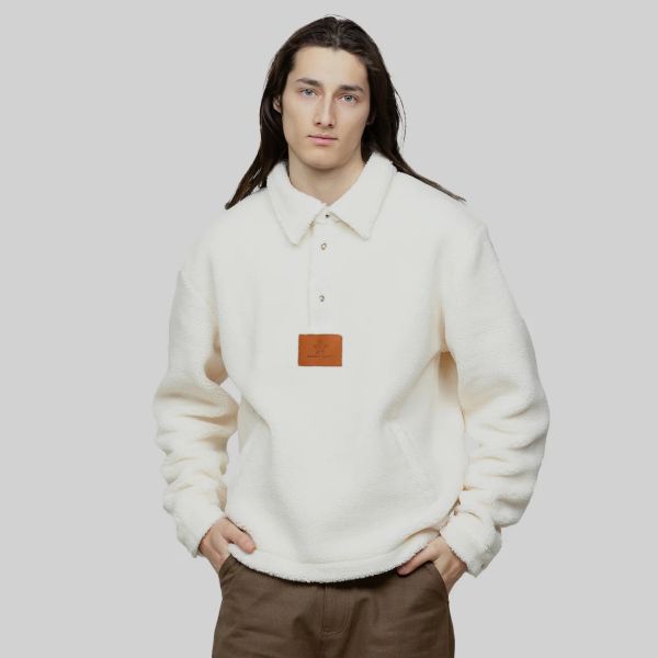 Bram's Fruit Fleece Pullover Polo Wit