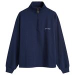 Bram's Fruit Lemon Buckle Quarter Zip Sweater Navy