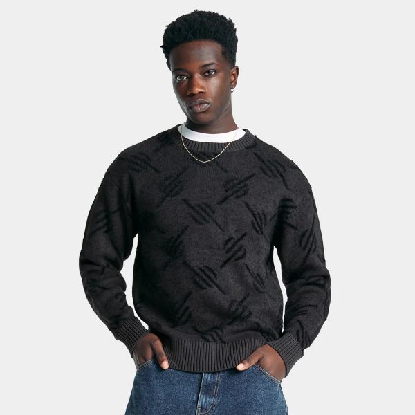 Daily Paper Tevin Monogram Knit Sweater Zwart