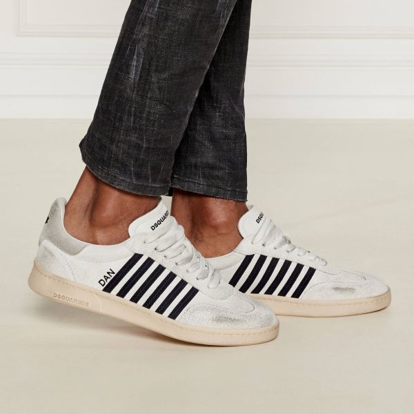 Dsquared2 Vintage Boxer Sneaker Wit/Navy