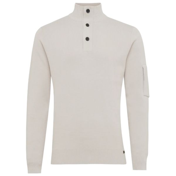 Genti Turtle 3 Buttons Sweater Beige