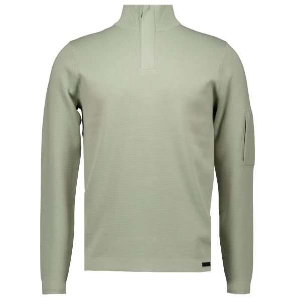 Genti Turtle Zip Sweater Groen