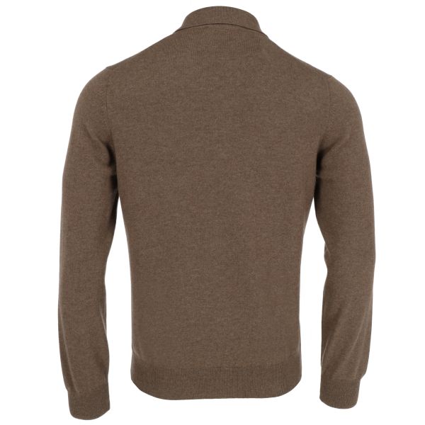 Gran Sasso Tennis Longsleeve Polo Bruin