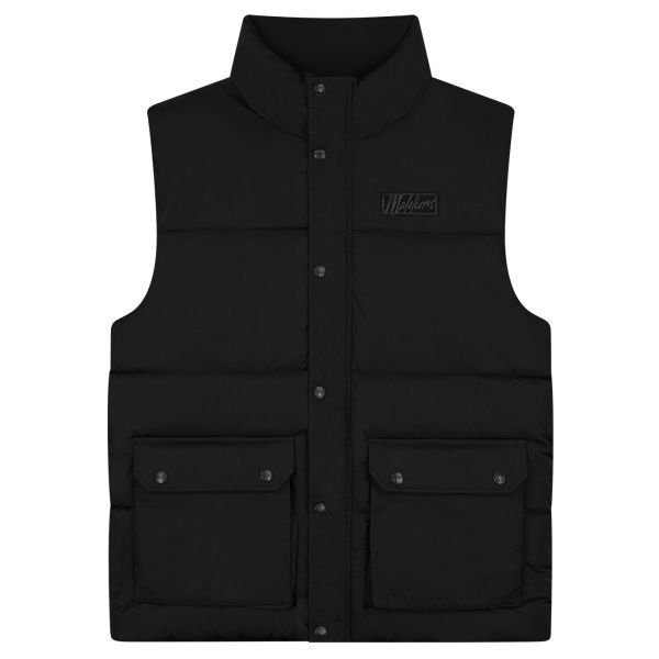 Malelions Crinkle Padded Bodywarmer Zwart