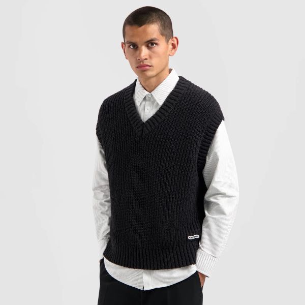 Olaf Knitted Vest Zwart