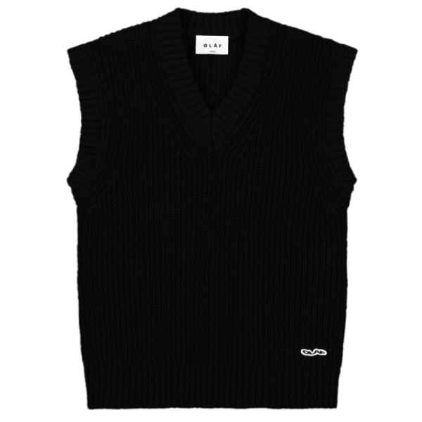 Olaf Knitted Vest Zwart