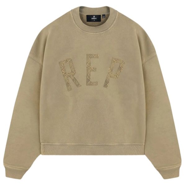 Represent Rep Applique Sweater Beige