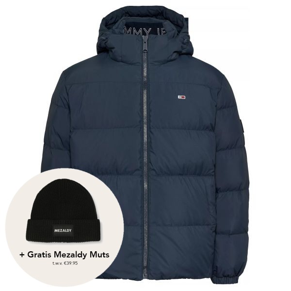 tommy jeans essential down puffer navy
