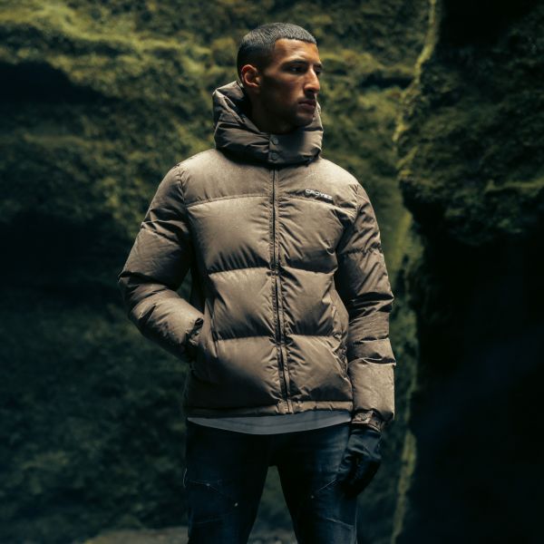 Croyez Allover Puffer Bruin