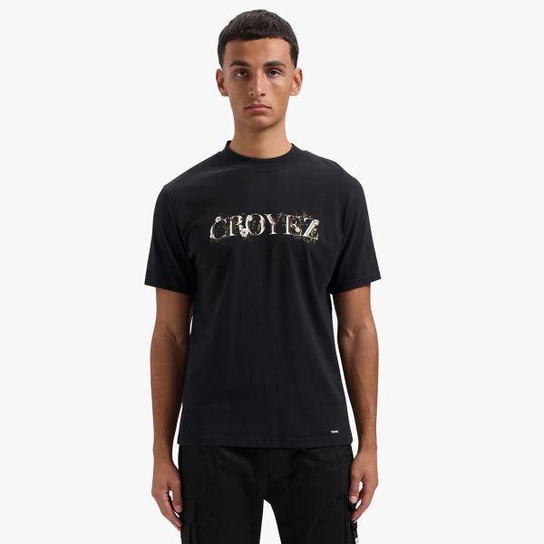 Croyez Chrome Flower T-shirt Zwart