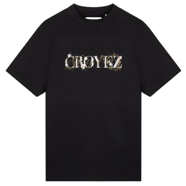 Croyez Chrome Flower T-shirt Zwart