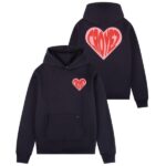 Croyez Puffed Heart Hoodie Navy