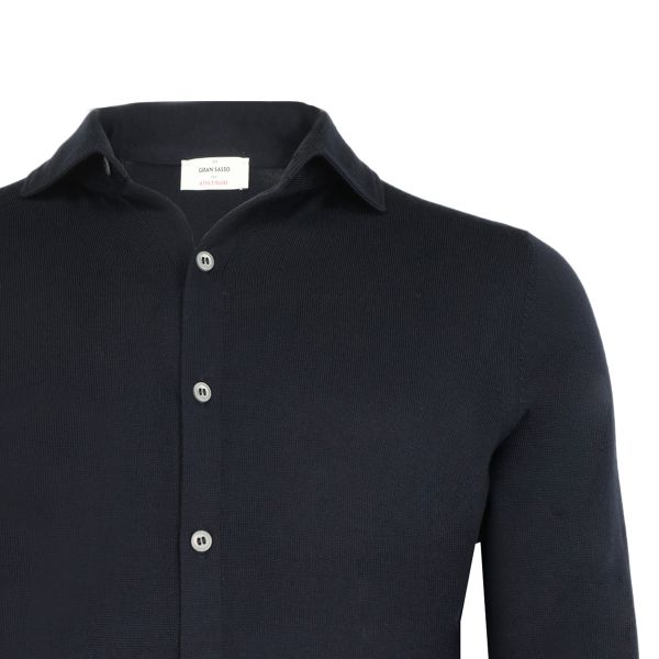 Gran Sasso Wool Overhemd Navy