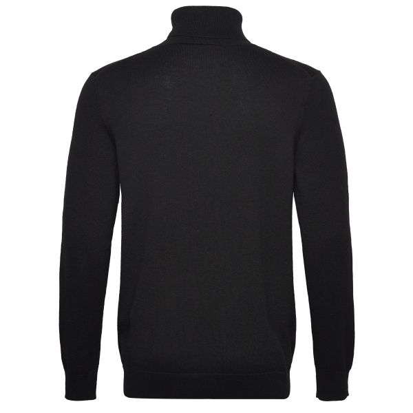 Lyle & Scott Cotton Merino Turtleneck Sweater Zwart