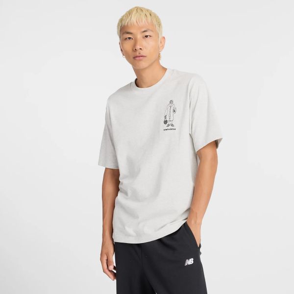 New Balance Athletics Relaxed Grandma T-shirt Grijs