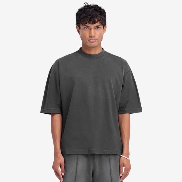 Represent Stepped Hem T-shirt Zwart