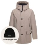 woolrich arctic stretch down parka beige