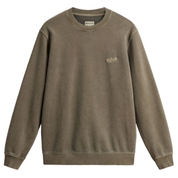 Woolrich Garment Dyed Sweater Donker Groen