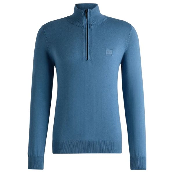 Boss Kanobix Zip Mock Sweater Blauw