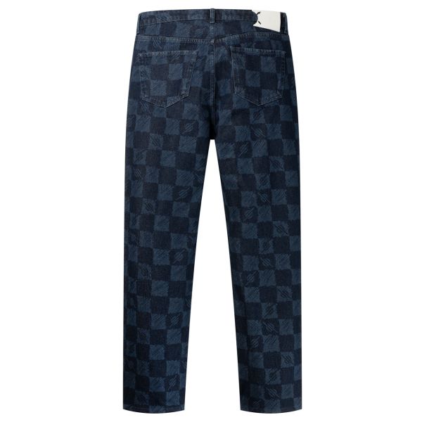 Daily Paper Kibo Check Jacquard Jeans Blauw