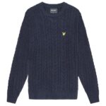 Lyle & Scott Cable Sweater Navy