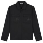 Malelions Cotton Zip Overshirt Zwart