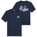 Malelions Splash Signature T-shirt Navy