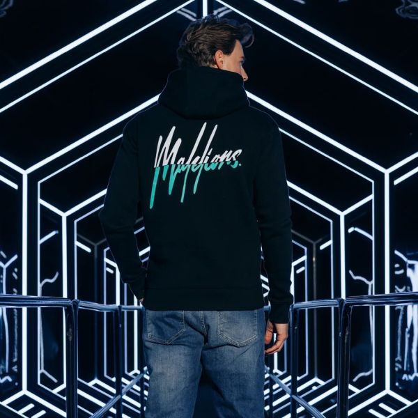 Malelions Split Hoodie Zwart