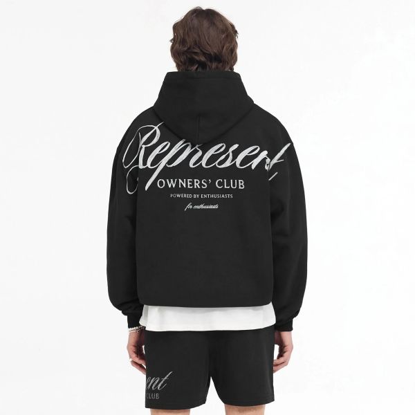 Represent Owners Club Script Hoodie Zwart