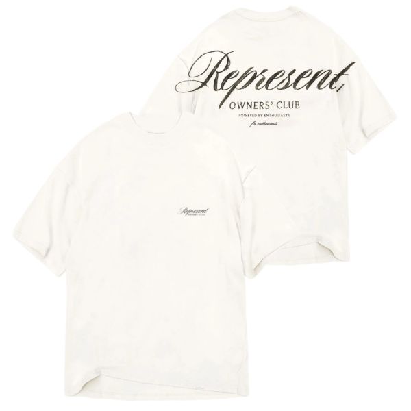 Represent Owners Club Script T-shirt Wit