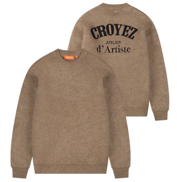 Croyez Gallery Knit Sweater Beige