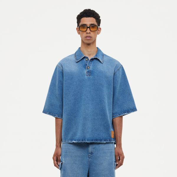 Flâneur Denim Overhemd Blauw