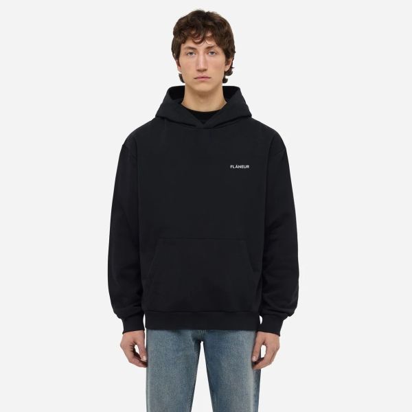 Flâneur Essential Hoodie Zwart