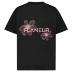 Flâneur Floral Watercolor T-shirt Zwart