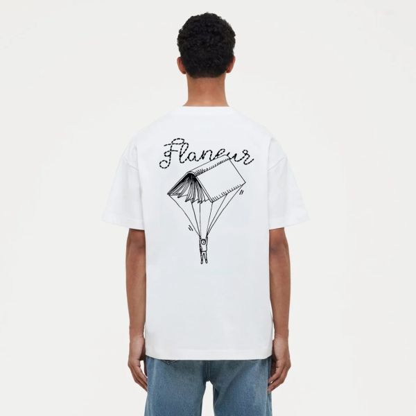 Flâneur One For The Books T-shirt Wit