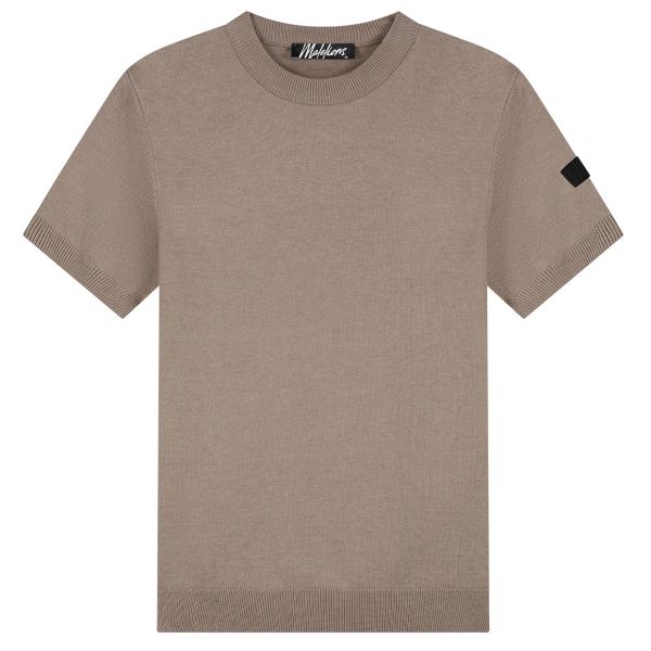 Malelions Knitted T-shirt Bruin