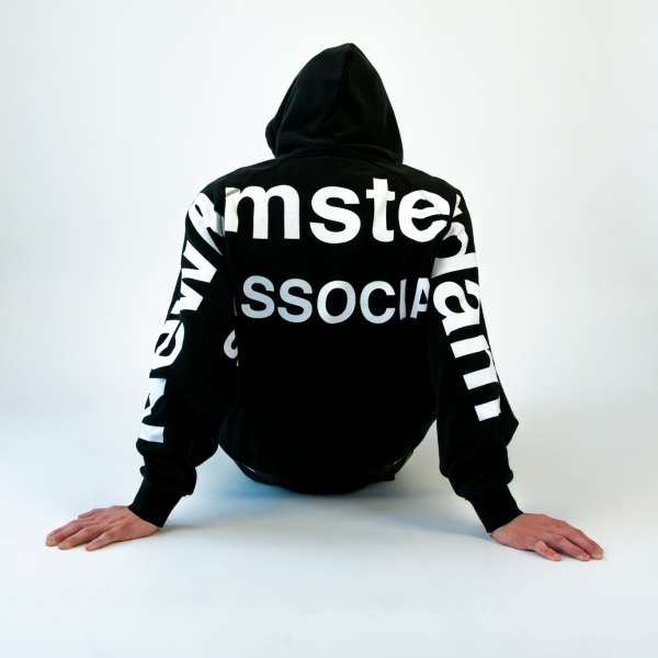 new amsterdam surf association Logo Line Hoodie Zwart