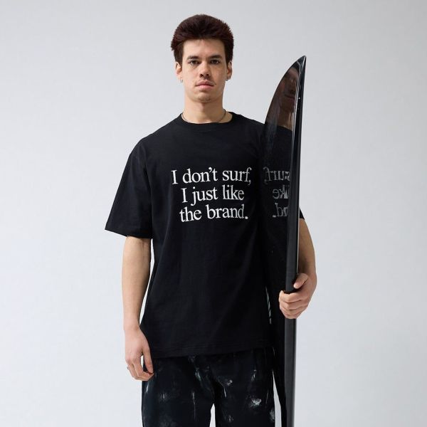 New Amsterdam Surf Association I Don't T-shirt Zwart