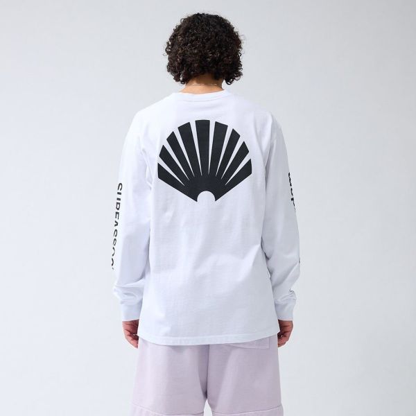 New Amsterdam Surf Association Logo Longsleeve T-shirt Wit