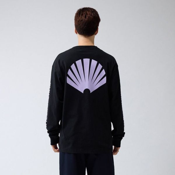 New Amsterdam Surf Association Logo Longsleeve T-shirt Zwart/Paars