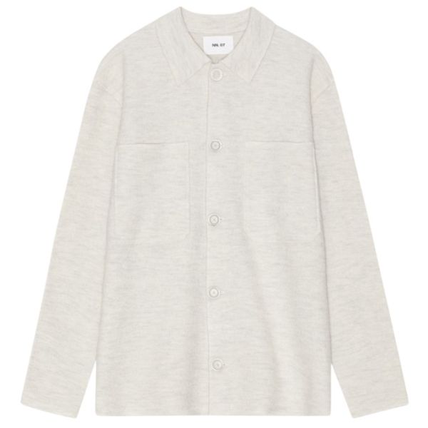 NN.07 Jonas Knit Overshirt Off White