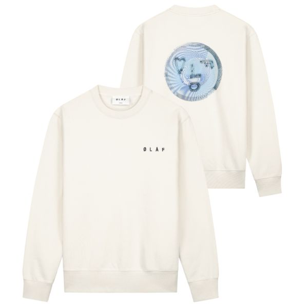 Olaf Spiral Face Sweater Off White