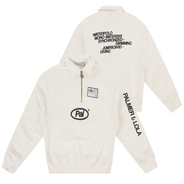 PAL Sporting Goods Collection Half Zip Sweater Off White