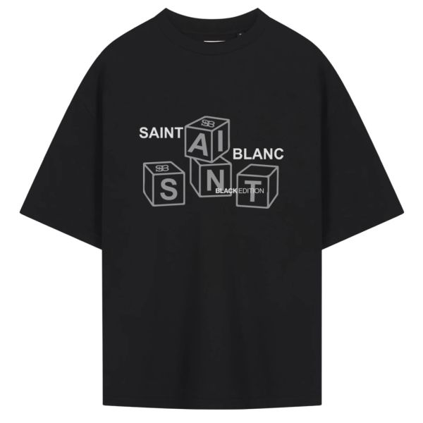 Saint Blanc Blocks T-shirt Zwart