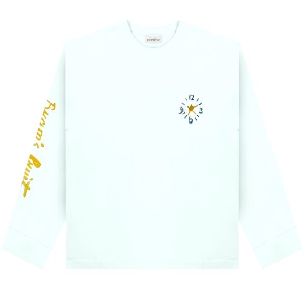 Bram’s Fruit Clock Longsleeve T-shirt Licht Blauw