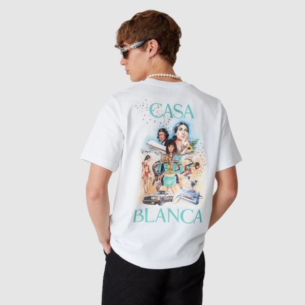Casablanca Celebration Du Sport T-shirt Wit