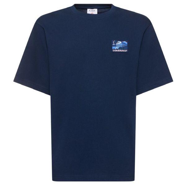 Casablanca Greek Temple T-shirt Navy