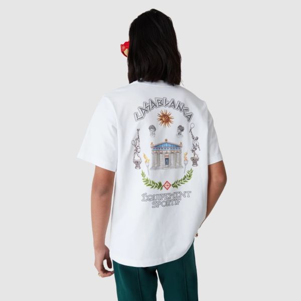Casablanca Le Temple Du Sport T-shirt Wit