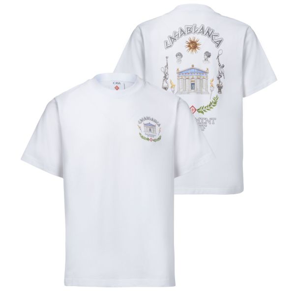 Casablanca Le Temple Du Sport T-shirt Wit