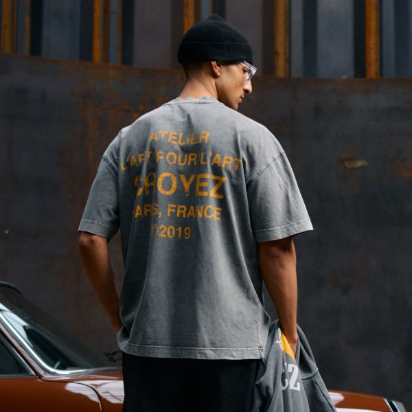 Croyez Gallery Grunge T-shirt Antraciet